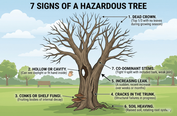 hazardous tree signs